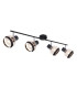 Griddy Ceiling Spotlight Bar Matt Black 4x E27-1