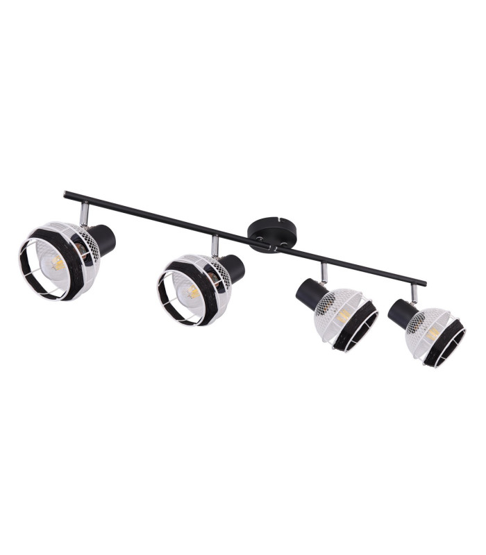 Griddy Ceiling Spotlight Bar Matt Black 4x E27-2