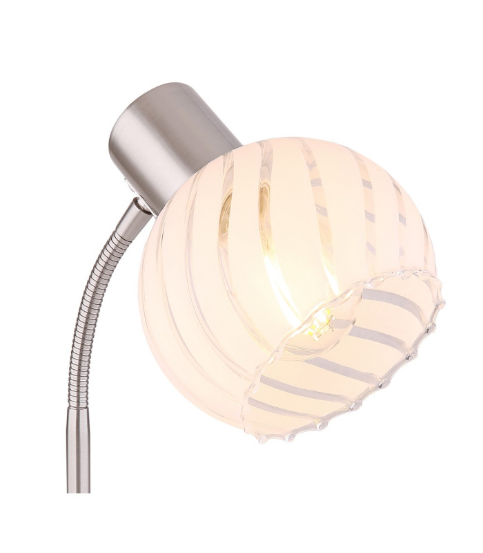 Willy Desk Task Lamp Nickel Matt Clear Glass Shade 1x E27-3