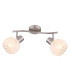 Willy Twin Ceiling Spotlight Nickel Matt Clear Glass Shade 2x E27-3