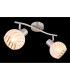 Willy Twin Ceiling Spotlight Nickel Matt Clear Glass Shade 2x E27-6