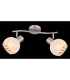 Willy Twin Ceiling Spotlight Nickel Matt Clear Glass Shade 2x E27-7