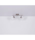 Willy Twin Ceiling Spotlight Nickel Matt Clear Glass Shade 2x E27-10
