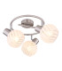 Willy Ceiling Spotlight Clusters Nickel Matt Clear Glass Shade 3x E27-1