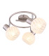 Willy Ceiling Spotlight Clusters Nickel Matt Clear Glass Shade 3x E27-3
