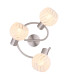 Willy Ceiling Spotlight Clusters Nickel Matt Clear Glass Shade 3x E27-4