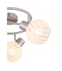 Willy Ceiling Spotlight Clusters Nickel Matt Clear Glass Shade 3x E27-5