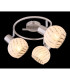 Willy Ceiling Spotlight Clusters Nickel Matt Clear Glass Shade 3x E27-7