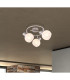 Willy Ceiling Spotlight Clusters Nickel Matt Clear Glass Shade 3x E27-8