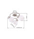 Willy Ceiling Spotlight Clusters Nickel Matt Clear Glass Shade 3x E27-9