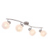 Willy Ceiling Spotlight Bar Nickel Matt Clear Glass Shade 4x E27-1