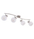 Willy Ceiling Spotlight Bar Nickel Matt Clear Glass Shade 4x E27-2