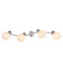 Willy Ceiling Spotlight Bar Nickel Matt Clear Glass Shade 4x E27-4