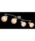 Willy Ceiling Spotlight Bar Nickel Matt Clear Glass Shade 4x E27-6