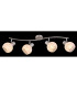 Willy Ceiling Spotlight Bar Nickel Matt Clear Glass Shade 4x E27-7