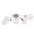 Willy Multi Arm Semi Flush Ceiling Lamp Nickel Matt Clear Glass Shade 5x E27-2