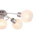 Willy Multi Arm Semi Flush Ceiling Lamp Nickel Matt Clear Glass Shade 5x E27-4