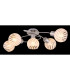 Willy Multi Arm Semi Flush Ceiling Lamp Nickel Matt Clear Glass Shade 5x E27-5