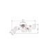 Willy Multi Arm Semi Flush Ceiling Lamp Nickel Matt Clear Glass Shade 5x E27-6