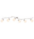 Willy Ceiling Spotlight Bar Nickel Matt Clear Glass Shade 6x E27-1