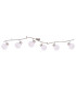 Willy Ceiling Spotlight Bar Nickel Matt Clear Glass Shade 6x E27-2