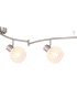 Willy Ceiling Spotlight Bar Nickel Matt Clear Glass Shade 6x E27-3