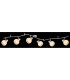 Willy Ceiling Spotlight Bar Nickel Matt Clear Glass Shade 6x E27-4