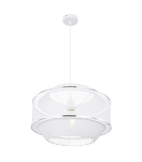 Vigatto Cylindrical Pendant Ceiling Light White 1x E27-1