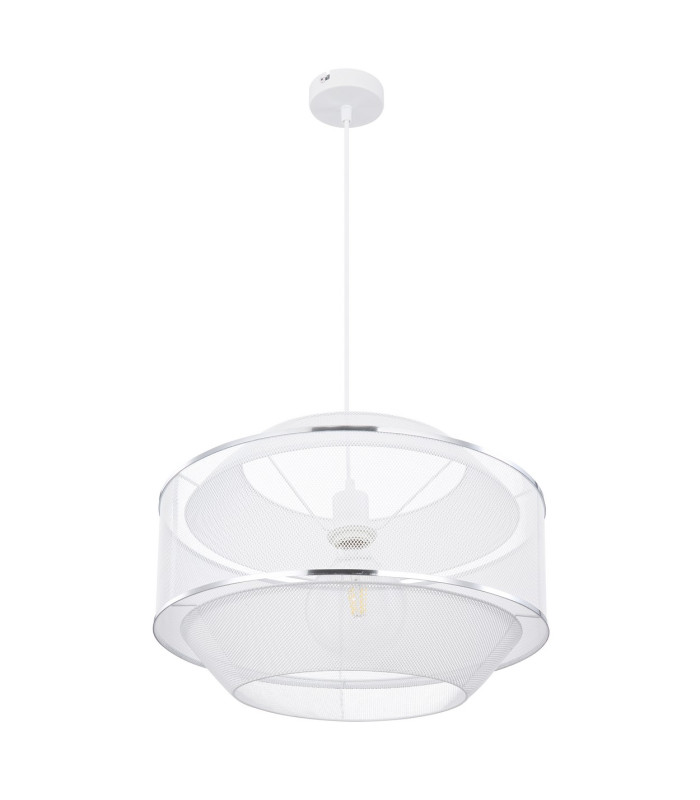 Vigatto Cylindrical Pendant Ceiling Light White 1x E27-2