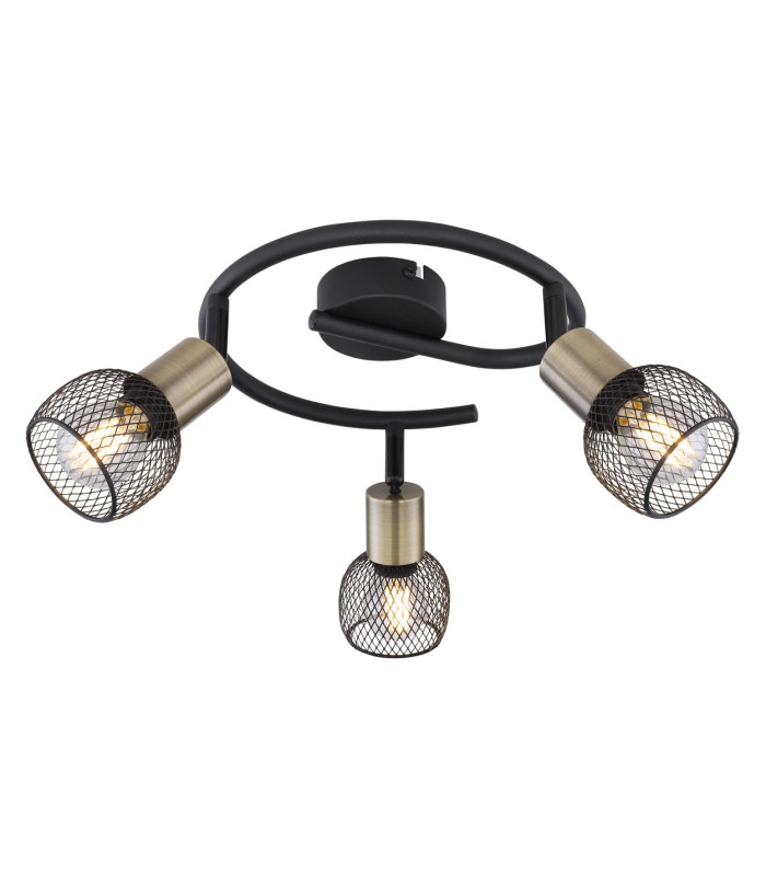 Fiastra Ceiling Spotlight Clusters Matt Black 3x E14-1