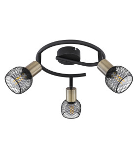 Fiastra Ceiling Spotlight Clusters Matt Black 3x E14-2