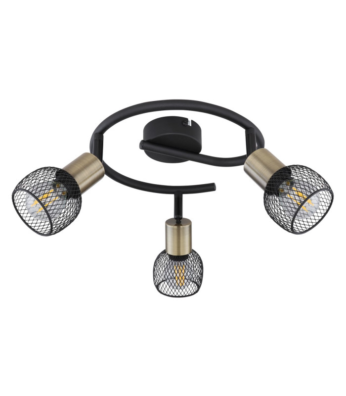 Fiastra Ceiling Spotlight Clusters Matt Black 3x E14-2