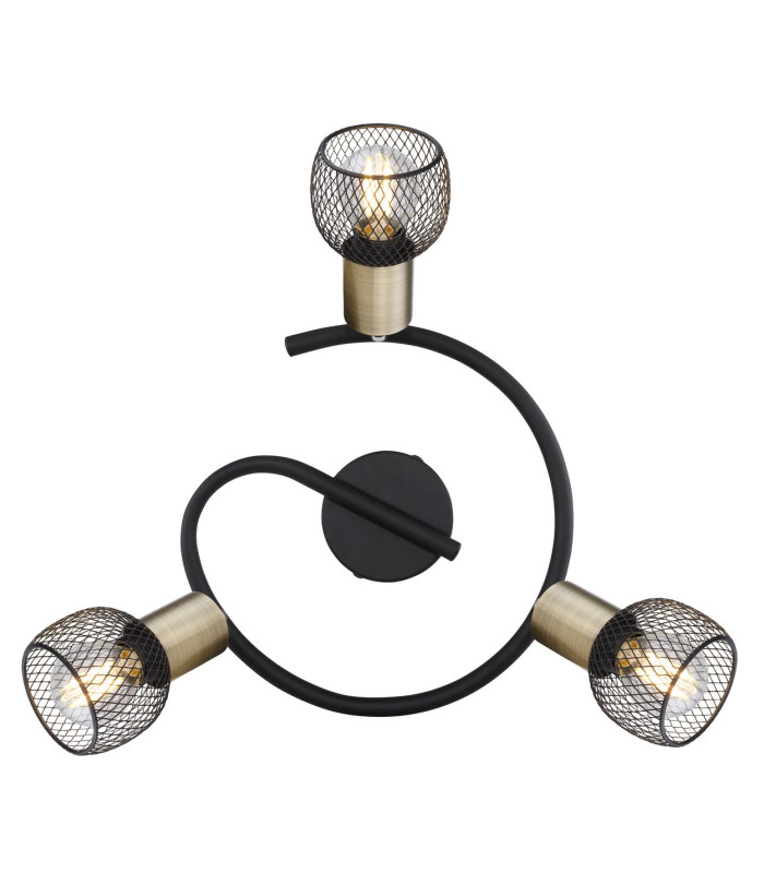 Fiastra Ceiling Spotlight Clusters Matt Black 3x E14-3