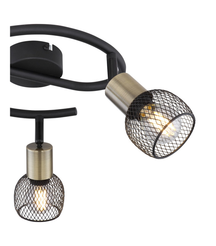 Fiastra Ceiling Spotlight Clusters Matt Black 3x E14-4