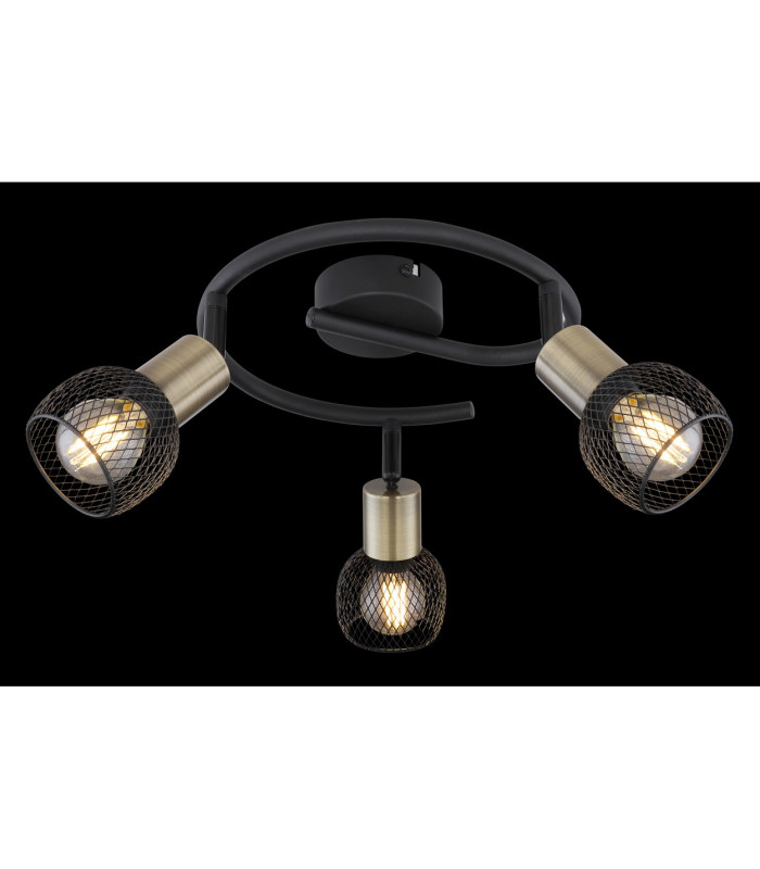Fiastra Ceiling Spotlight Clusters Matt Black 3x E14-5