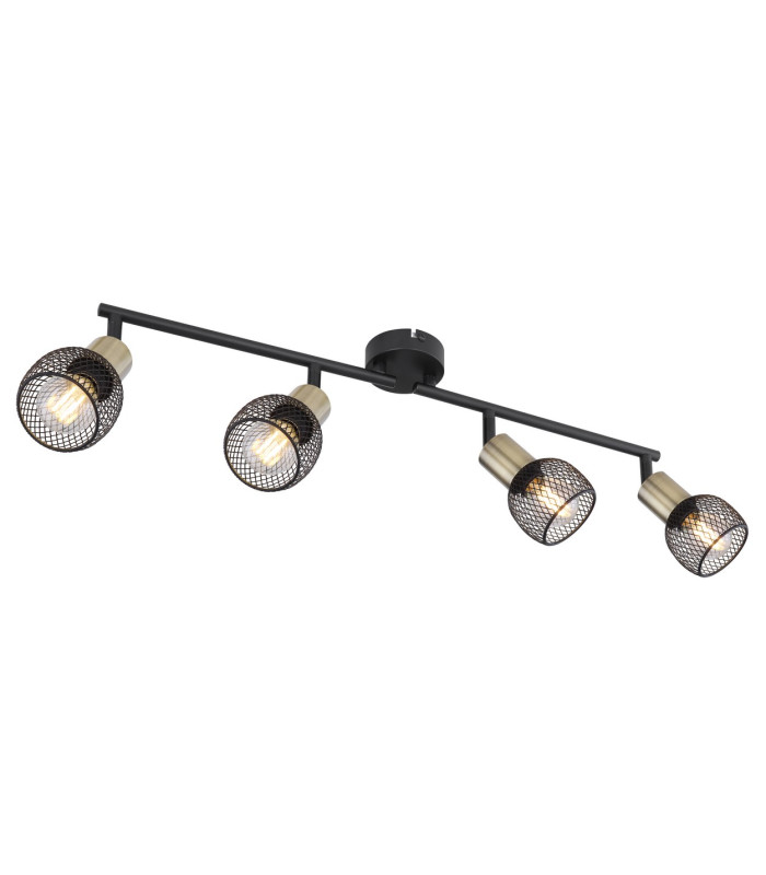 Fiastra Bar Pendant Ceiling Light Matt Black 4x E14-1