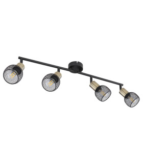 Fiastra Bar Pendant Ceiling Light Matt Black 4x E14-2