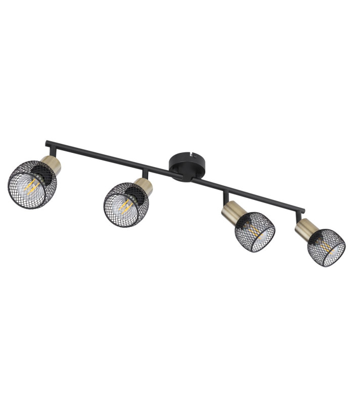 Fiastra Bar Pendant Ceiling Light Matt Black 4x E14-2