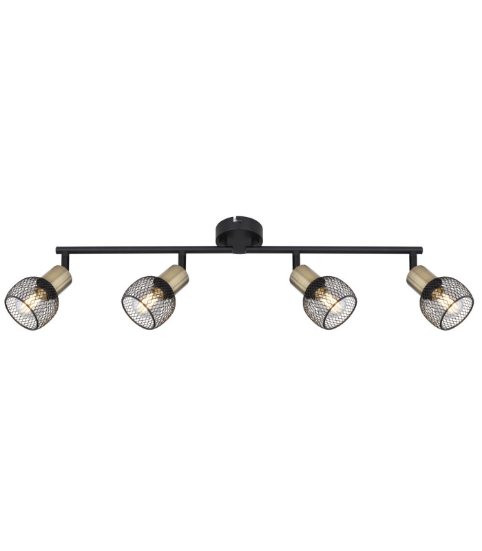 Fiastra Bar Pendant Ceiling Light Matt Black 4x E14-3