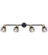 Fiastra Bar Pendant Ceiling Light Matt Black 4x E14-4