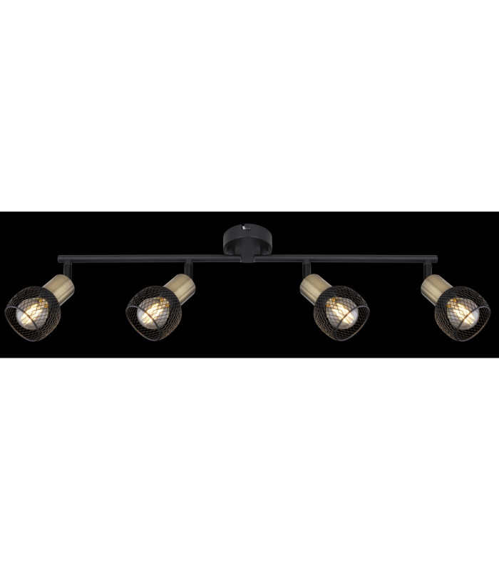 Fiastra Bar Pendant Ceiling Light Matt Black 4x E14-7