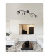 Fiastra Bar Pendant Ceiling Light Matt Black 4x E14-8