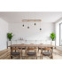 Joelle Bar Pendant Ceiling Light Matt Black 4x E27-7