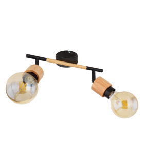 Jorna Twin Ceiling Spotlight Matt Black 2x E27-2