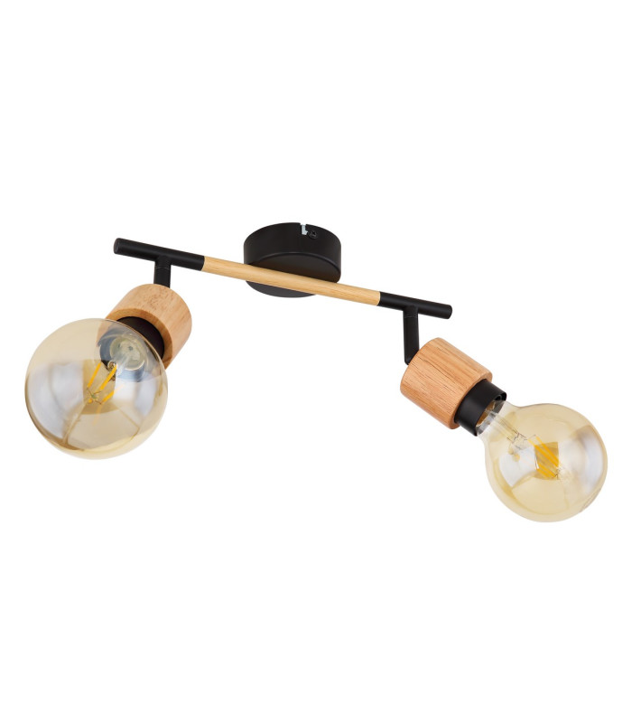 Jorna Twin Ceiling Spotlight Matt Black 2x E27-2