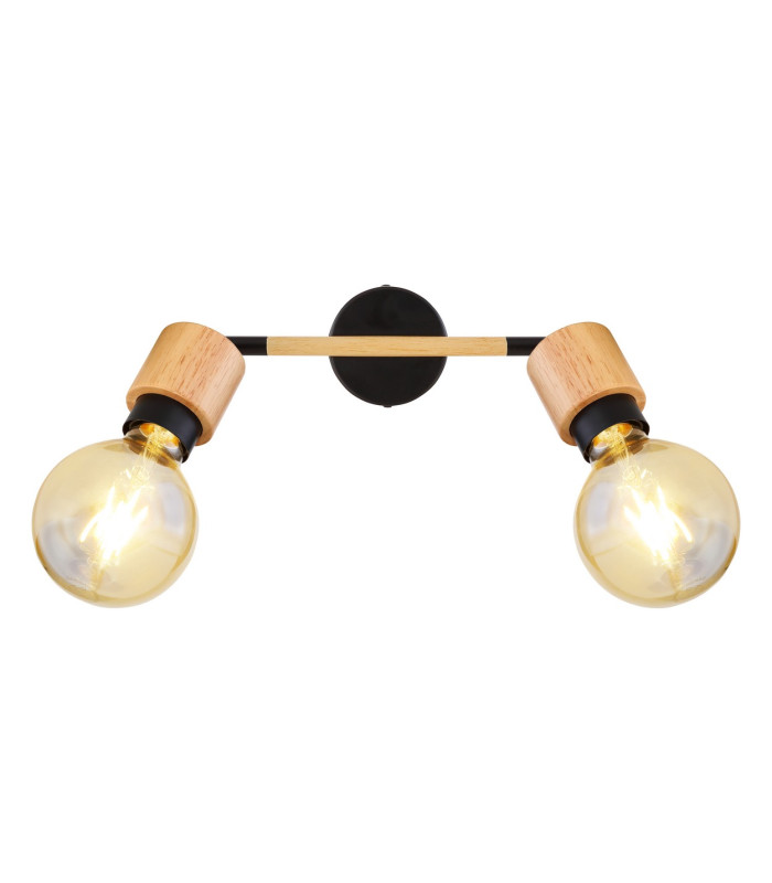 Jorna Twin Ceiling Spotlight Matt Black 2x E27-4