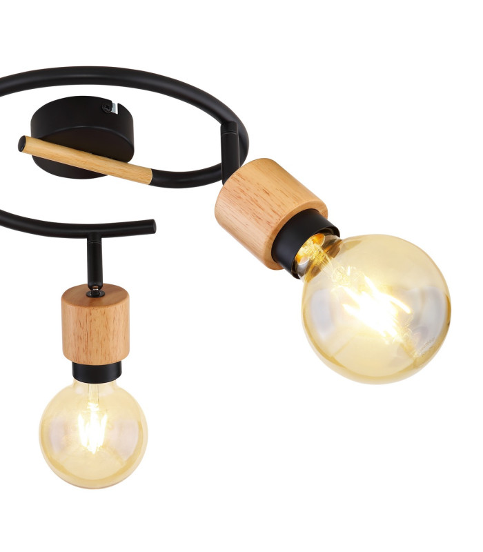 Jorna Ceiling Spotlight Clusters Matt Black 3x E27-4