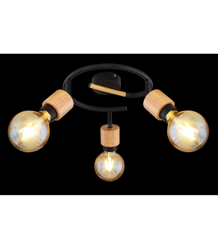 Jorna Ceiling Spotlight Clusters Matt Black 3x E27-5