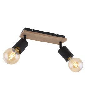 Josella Twin Ceiling Spotlight Dark Brown 2x E27-1