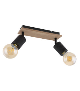 Josella Twin Ceiling Spotlight Dark Brown 2x E27-2